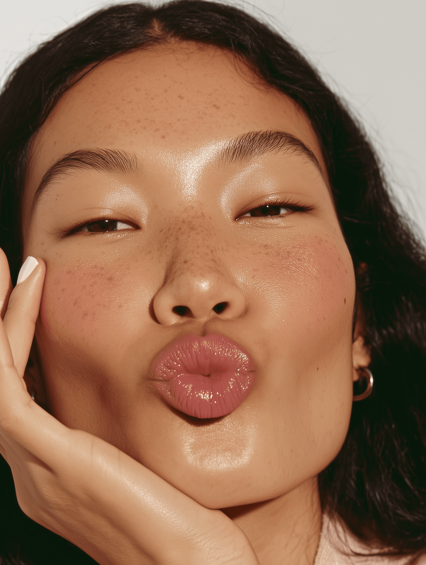 Woman smiling close-up
